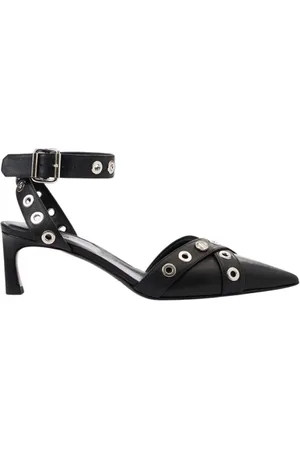 Iceberg Buty, Kobieta, Czarny, 38 EU, Skóra, Czółenka Sling Back na Niskim Obcasie z Ćwiekami