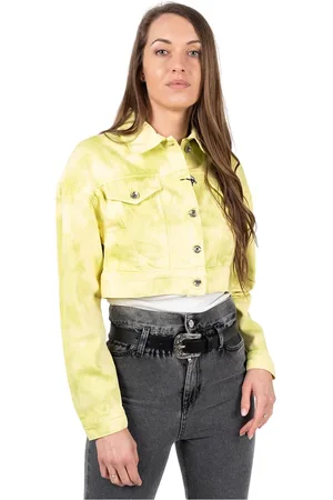 Patrizia Pepe Kurtki, Kobieta, Żółty, M, Denim, Uniwersalna kurtka jeansowa