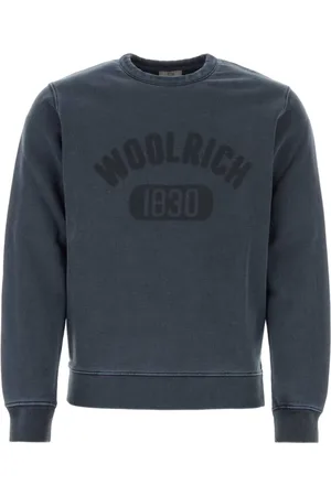 Woolrich Bluzy, Mężczyzna, Niebieski, S, Denim, Denim Cotton Sweatshirt