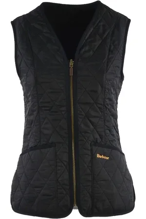 Barbour Kurtki, Mężczyzna, Czarny, 2XS, Czarny kamizelka z tkaniny z zamkiem błyskawicznym i kieszeniami z przodu