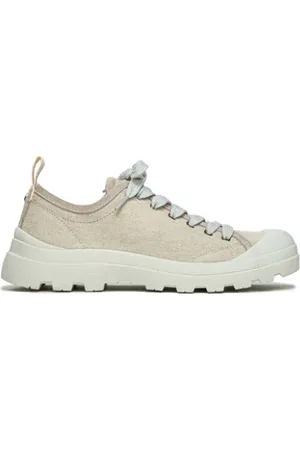 Panchic Buty, Mężczyzna, Beżowy, 43 EU, Len, Linen Lace-Up Buty P03 Fog