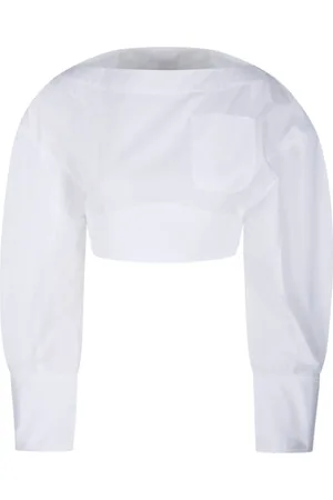 Jacquemus Bluzki, Kobieta, Biały, M, Bawełna, Le Haut Blouse