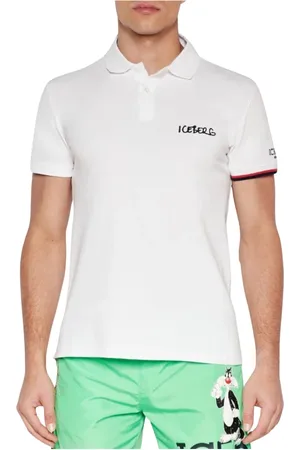 Iceberg Koszulki, Mężczyzna, Biały, 2XL, Bawełna, Koszulka Polo Basic z Logo