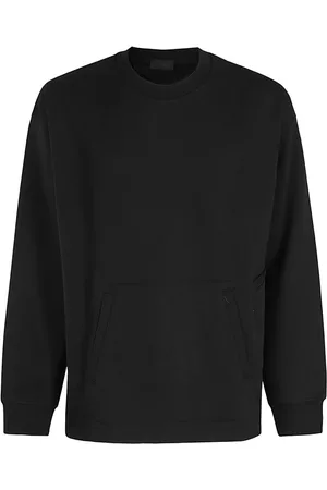 Y-3 Bluzy, Mężczyzna, Czarny, S, Bawełna, Bluza Crewneck z Długim Rękawem