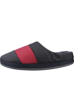 Tommy Hilfiger Buty, Mężczyzna, Niebieski, 41 EU, Nylon, Klapki z nylonową flagą