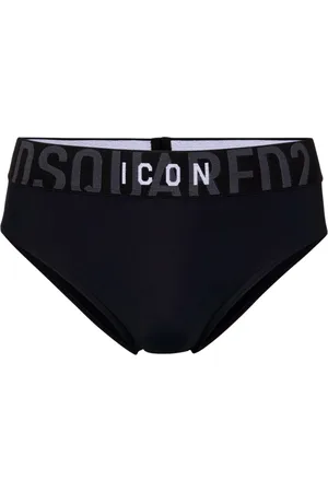 Dsquared2 Bielizna, Mężczyzna, Czarny, XL, Czarna Morska Odzież Elastyczne Logo