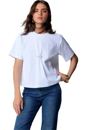 Kocca Koszulki, Kobieta, Biały, XL, Stylowy T-Shirt