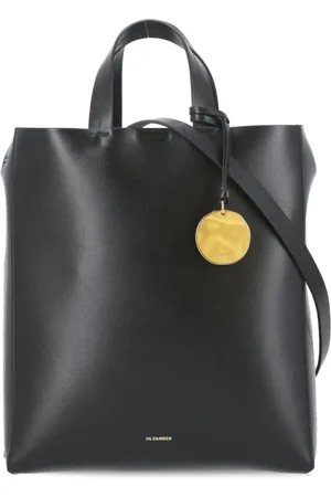 Jil Sander Torebki, Kobieta, Czarny, ONE SIZE, Skóra, Czarna Skórzana Torebka Bond Medium