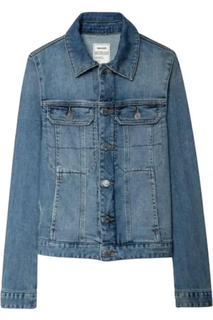 Zadig & Voltaire Kurtki, Kobieta, Niebieski, M, Bawełna, Stylowa Kurtka