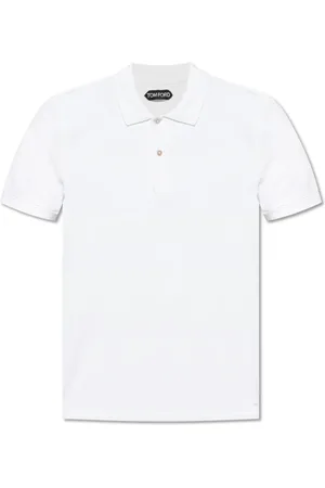 Tom Ford Koszulki, Mężczyzna, Biały, M, Bawełna, Bawełniana Koszulka Polo