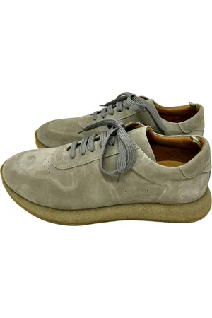 Officine creative Buty, Mężczyzna, Zielony, 43 EU, Legend Velour Sneaker, Piasek
