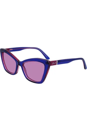 Karl Lagerfeld Akcesoria, Kobieta, Niebieski, ONE SIZE, Okulary przeciwsłoneczne z octanu