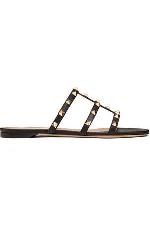 VALENTINO GARAVANI Buty, Kobieta, Czarny, 37 EU, Skóra, Klapki Slides