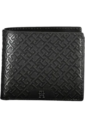 Tommy Hilfiger Akcesoria, Mężczyzna, Czarny, ONE SIZE, Skóra, Czarny skórzany portfel