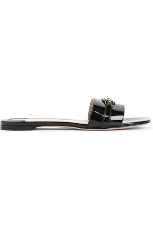 Tom Ford Buty, Kobieta, Czarny, 36 EU, Skóra, Czarne Klapki Slide