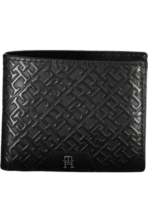 Tommy Hilfiger Akcesoria, Mężczyzna, Czarny, ONE SIZE, Skóra, Czarny skórzany portfel