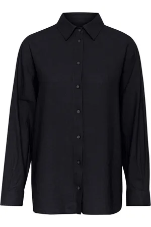 INWEAR Bluzki, Kobieta, Niebieski, S, Len, Oversized Shirt