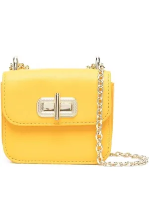 Tommy Hilfiger Torebki, Kobieta, Żółty, ONE SIZE, Skóra, Micro Turnlock Cross Body Bag