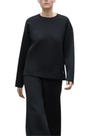 ECOALF Bluzy, Kobieta, Czarny, XS, Len, Bluza Valdiviaalf Eko-Stylowy Design