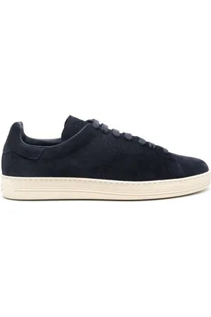 Tom Ford Buty, Mężczyzna, Niebieski, 40 EU, Bawełna, Warwick Suede Sneakers