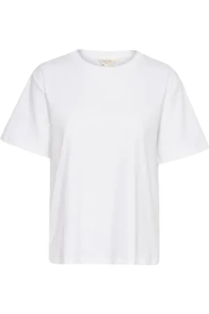 Part Two Koszulki, Kobieta, Biały, 2XL, Bawełna, Biała bawełniana koszulka