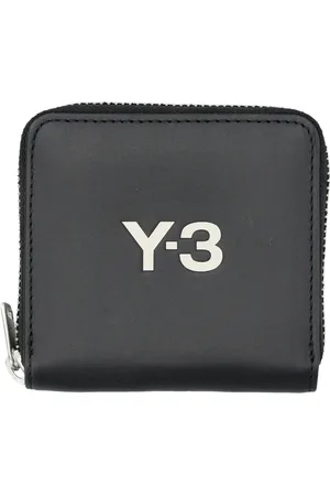 Y-3 Akcesoria, unisex, Czarny, ONE SIZE, Skóra, Skórzany portfel z zamkiem i logo