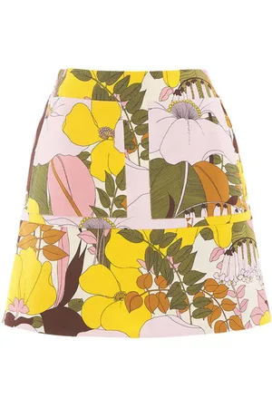 La DoubleJ Spódnice, Kobieta, Wielobarwność, L, Bawełna, Retro Patch Pocket Mini Skirt