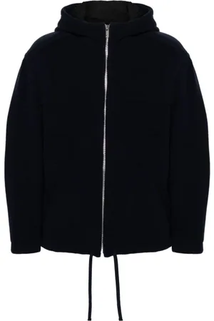 Isabel Marant Bluzy, Mężczyzna, Niebieski, L, Płaszcz z mieszanki wełny z panelami