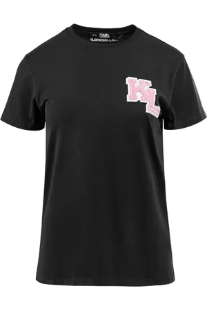 Karl Lagerfeld Koszulki, Kobieta, Czarny, M, Bawełna, T-Shirt