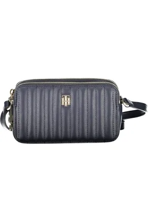 Tommy Hilfiger Torebki, Kobieta, Niebieski, ONE SIZE, Niebieska torba na ramię z zamkiem błyskawicznym