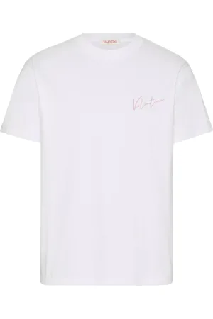 VALENTINO GARAVANI Koszulki, Mężczyzna, Biały, M, Bawełna, VLogo T-Shirt