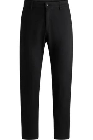 HUGO BOSS Spodnie, Mężczyzna, Czarny, W34 L34, Bawełna, Stylowe spodnie