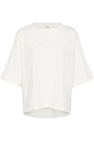 Soaked in Luxury Koszulki, Kobieta, Biały, M, Casual Tee Top Biały