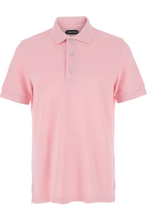 Tom Ford Koszulki, Mężczyzna, Różowy, M, Bawełna, Jasnoróżowe polo pique