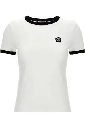 Kenzo Koszulki, Kobieta, Biały, XS, Bawełna, Koszulka Boke Flower 2.0