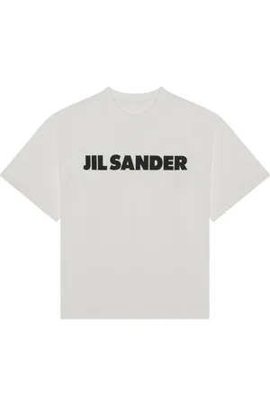 Jil Sander Koszulki, Kobieta, Biały, M, Bawełna, T-shirt z krótkim rękawem z okrągłym dekoltem