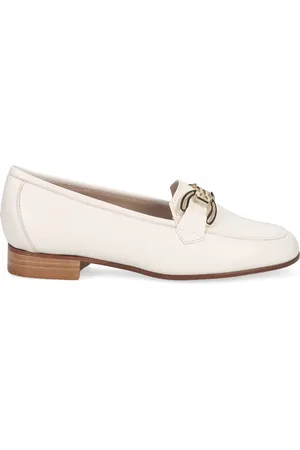 SANGIORGIO Buty, Kobieta, Biały, 39 EU, Biała skórzana mokasynowa but
