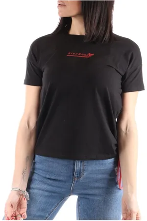 John Richmond Koszulki, Kobieta, Czarny, XS, Bawełna, T-shirt Donna Richmond