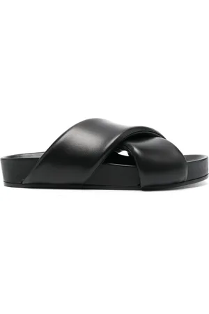 Jil Sander Buty, Mężczyzna, Czarny, 44 EU, Skóra, Stylowe sandały na letnie stylizacje