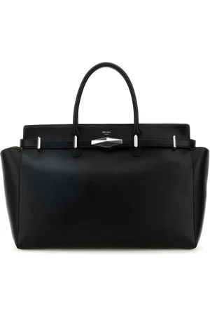 Jimmy Choo Torebki, Kobieta, Czarny, ONE SIZE, Skóra, Torebka Shopper z Paskiem w Diamenty