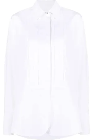 Jil Sander Bluzki, Kobieta, Biały, 2XS, Plisowana koszula