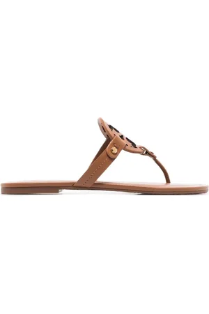 Tory Burch Buty, Kobieta, brązowy, 35 1/2 EU, Skóra, Skórzane wsuwane sandały