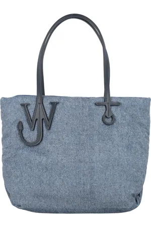 J.W.Anderson Torebki, unisex, Niebieski, ONE SIZE, Bawełna, Mała torba typu tote Puffy Anchor