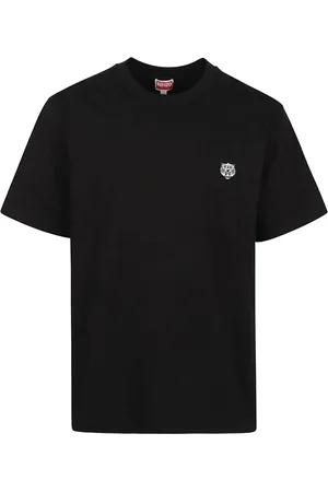 Kenzo Koszulki, Mężczyzna, Czarny, L, Bawełna, Czarny T-Shirt z Haftem