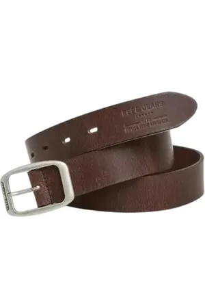Pepe Jeans Akcesoria, Mężczyzna, brązowy, 105 CM, Brązowy Skórzany Pasek Klasyczna Metalowa Sprzączka