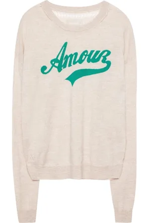 Zadig & Voltaire Bluzy, Kobieta, Beżowy, L, Wełna, Sweter z wełny Merino