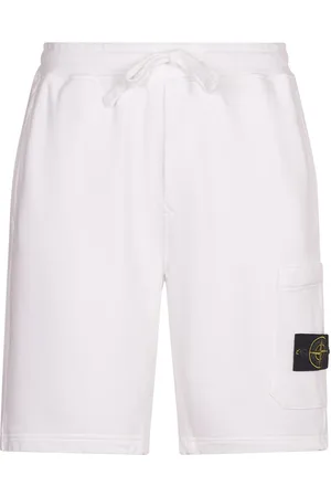 Stone Island Szorty, Mężczyzna, Biały, L, Bawełna, Szorty Casualowe