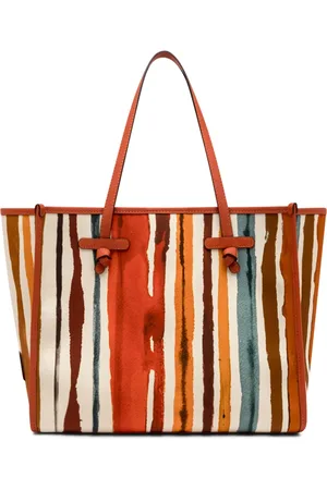 Gianni chiarini Torebki, Kobieta, Wielobarwność, ONE SIZE, Torba na zakupy z płótna i skóry