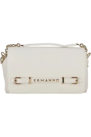 ERMANNO SCERVINO Torebki, Kobieta, Biały, ONE SIZE, Biała Torba na Ramię Flap True