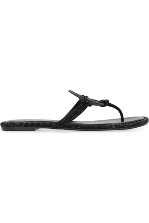 Tory Burch Buty, Kobieta, Czarny, 36 EU, Skóra, Rhinestone Leather Sandals